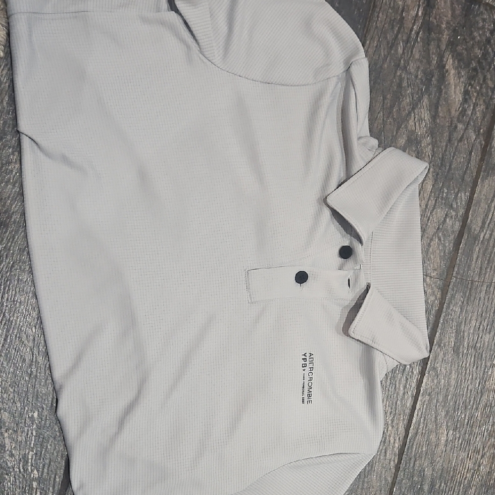 Abercrombie & Fitch Light Gray Polo Shirt